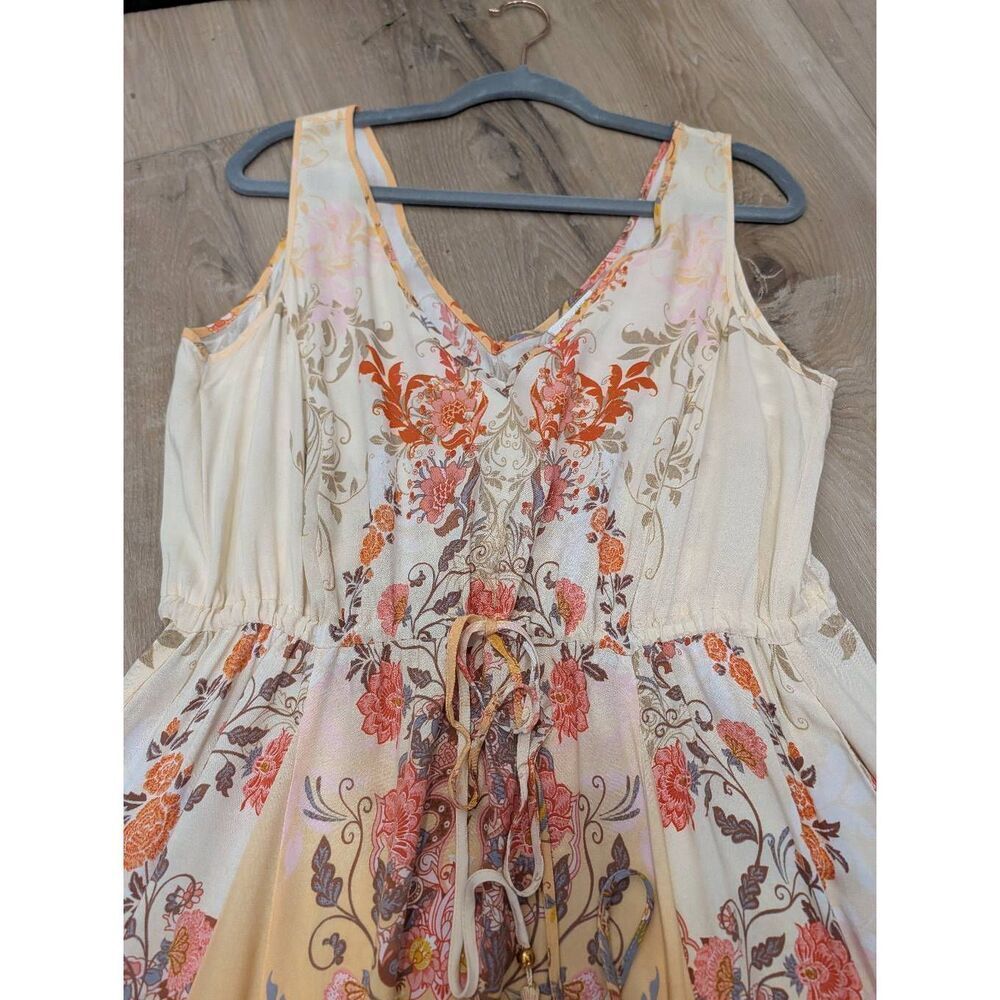 City Chic XL Boho Hi Lo Maxi Dress Festival Cottagecore Prairie Floral V Neck - Picture 10 of 15
